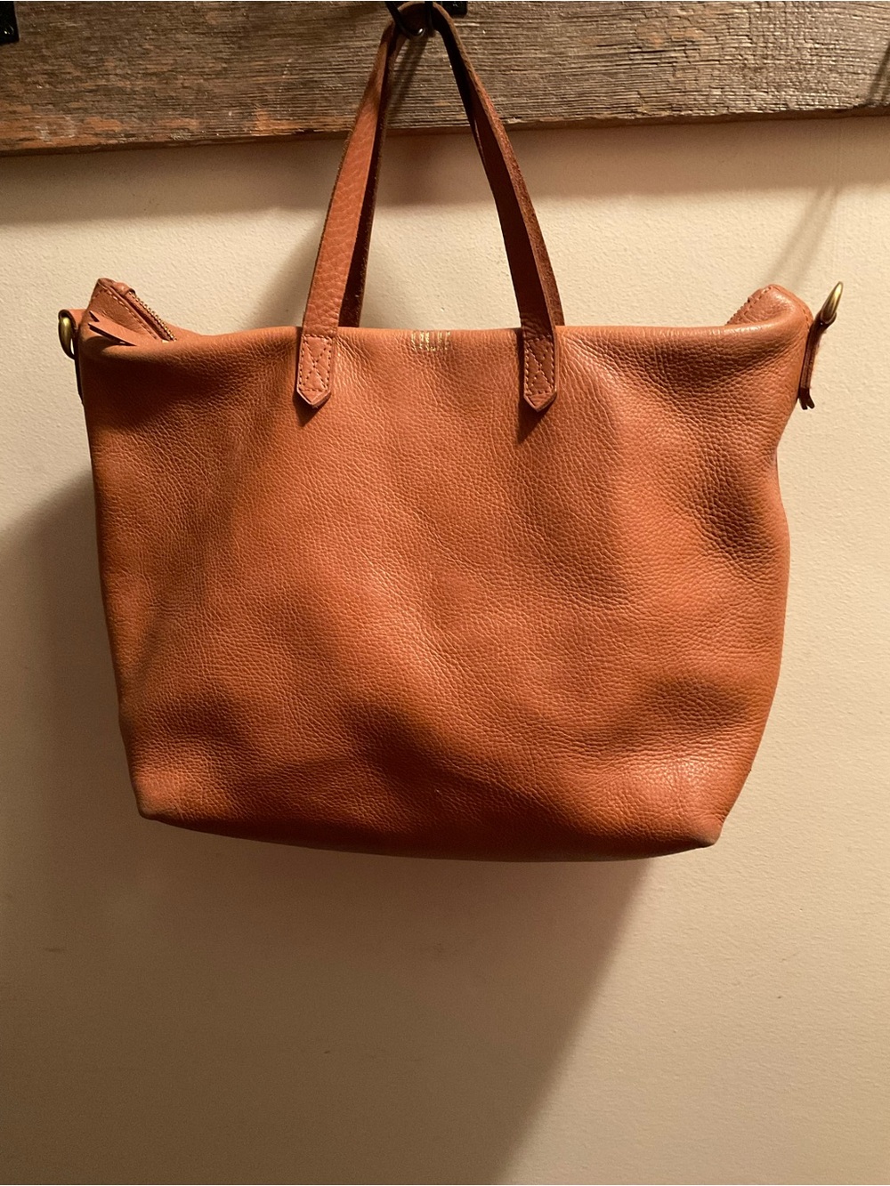 Madewell Chestnut Brown Transport Leather Tote